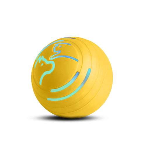 Rechargeable Automatic Jumping Pet Toy Ball (Yellow, 2 Pack)