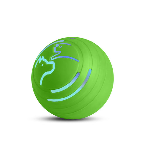 Rechargeable Automatic Jumping Pet Toy Ball (Green, 2 Pack)