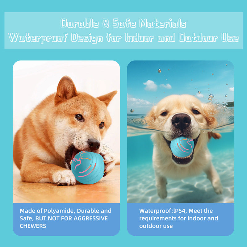 2PCS Green Rechargeable Automatic Jumping Pet Toy Ball - Interactive Smart Play Ball for Dogs & Cats — image 3