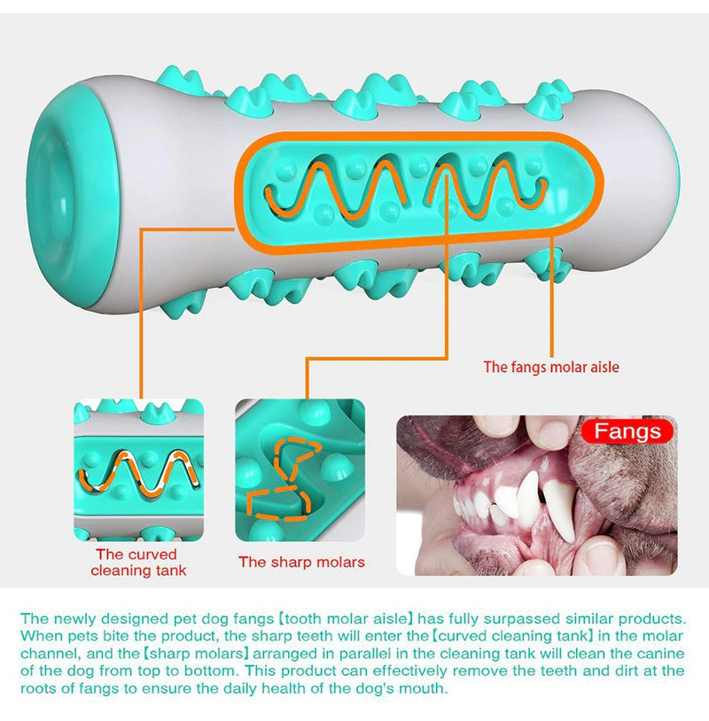 Blue Dog Squeaky Toys For Aggressive Chewers, Tough Toothbrush Dog Chew Toy, Nearly Indestructible Rubber Toys For Pet Training, Teeth Cleaning, Playing And Chewing For Medium & Large Breeds — image 3