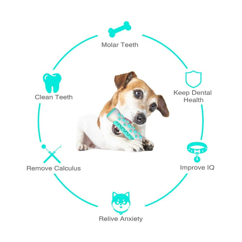 Blue Dog Squeaky Toys For Aggressive Chewers, Tough Toothbrush Dog Chew Toy, Nearly Indestructible Rubber Toys For Pet Training, Teeth Cleaning, Playing And Chewing For Medium & Large Breeds — image 6
