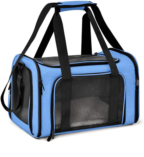 Portable Foldable Pet Carrier Bag (Blue, S)