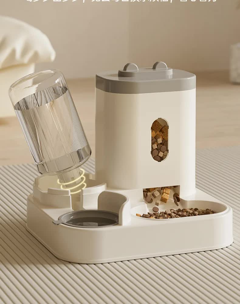 Yellow Automatic Pet Feeder and Water Dispenser - Smart Dog Bowl & Cat Feeder, Universal Pet Feeding Station, Electric Pet Water Fountain — image 5