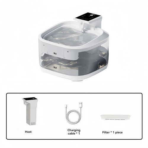 4.5L Rechargeable Pet Water Fountain for Cats & Dogs (White)