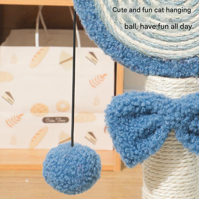 Mushroom Cat Scratching Post – Anti-Slip Sisal Scratcher with Sofa Guard (Red) — image 6