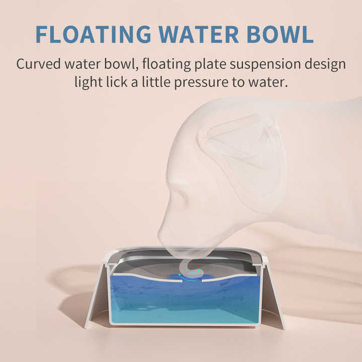 No-Spill Floating Pet Water Bowl – Splash-Proof, 1L, Blue — image 5