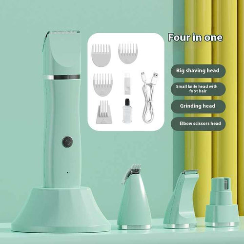 4-in-1 Pet Grooming Electric Clippers (Light Green)