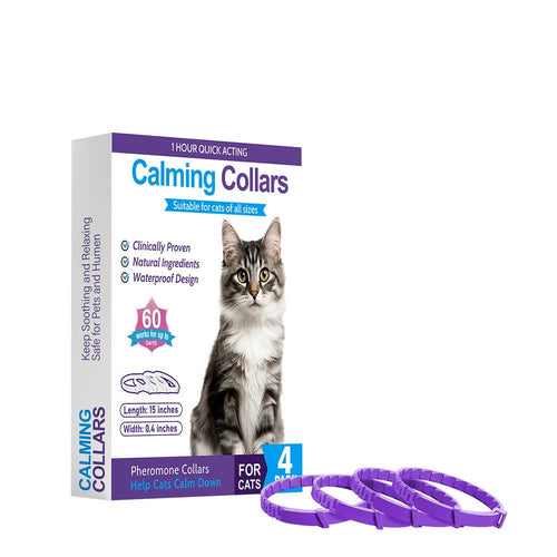 Calming Collars for Cats (Purple) – 4 Pack