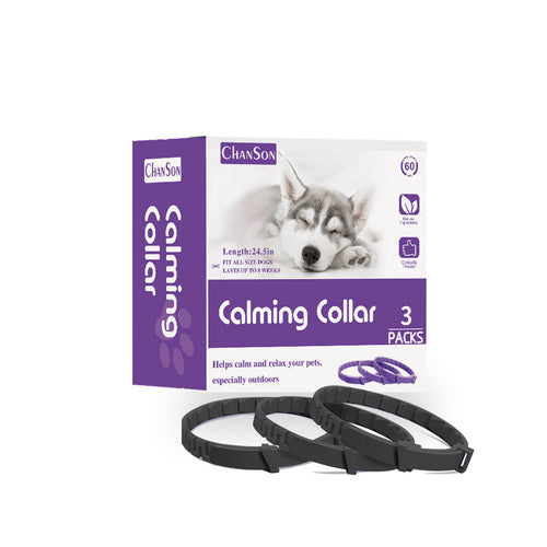 Calming Collars for Dogs (Black) – 3 Pack