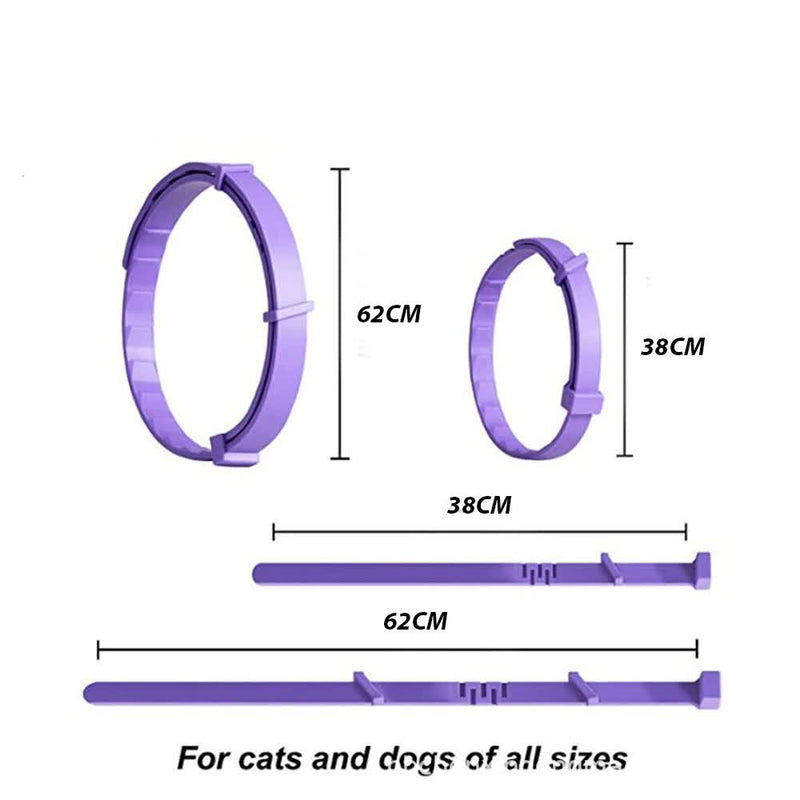 Black Calming Collars for Dogs - Natural Stress Relief, Adjustable, 3 Pack (2 set/6PCS) — image 2