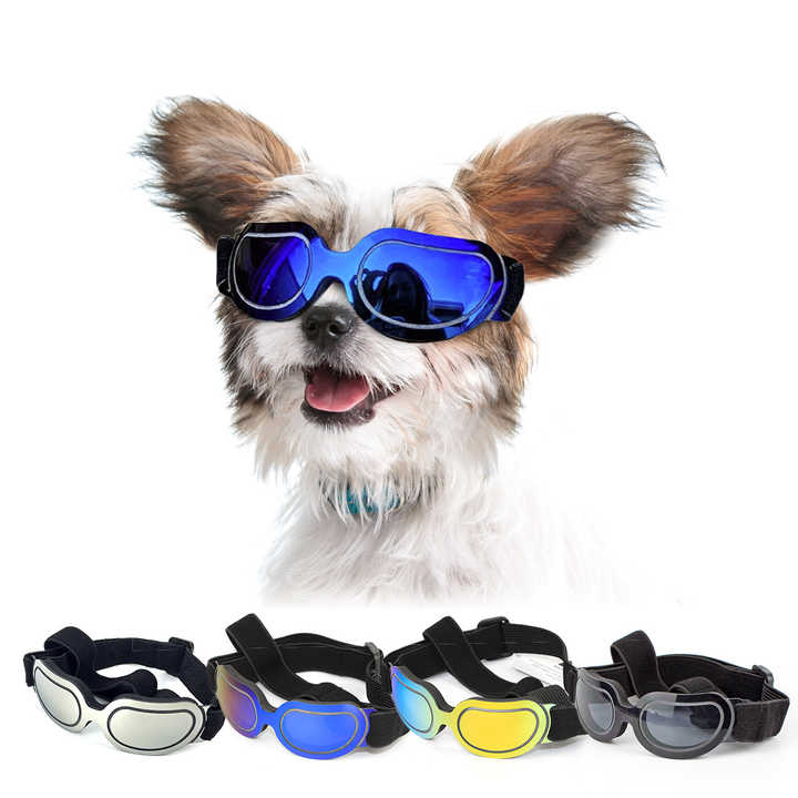 Black Lenses Pet Sunglasses for Dogs and Cats - UV Protection, Adjustable Strap, Anti-Wind and Anti-Fog Pet Goggles — image 2