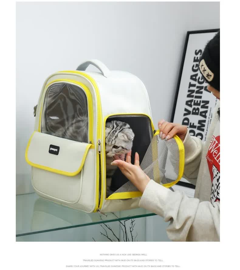 Coffee Pet Carrier Backpack - Space Capsule Design for Cats & Small Dogs — image 7