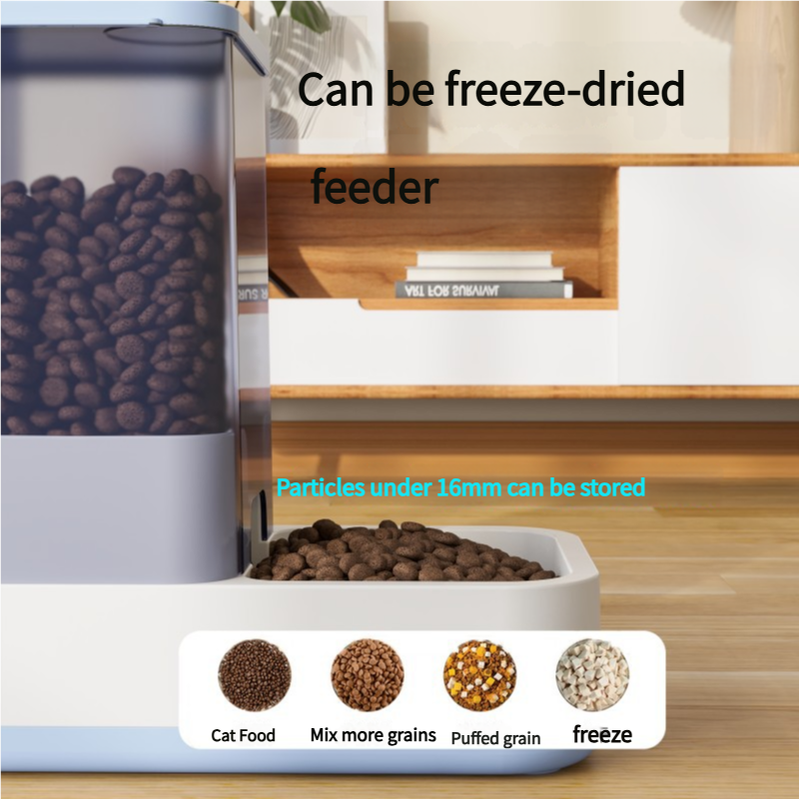 Grey 2-in-1 Automatic Pet Water and Food Dispenser - Gravity Feeder for Cats and Dogs — image 3