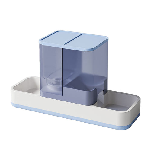 2-in-1 Automatic Pet Water and Food Dispenser (Blue)