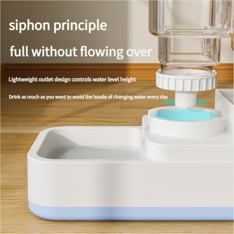 Pink 2-in-1 Automatic Pet Water and Food Dispenser - Gravity Feeder for Cats and Dogs — image 2