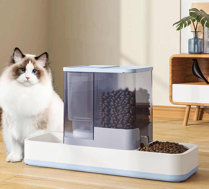 Pink 2-in-1 Automatic Pet Water and Food Dispenser - Gravity Feeder for Cats and Dogs — image 6