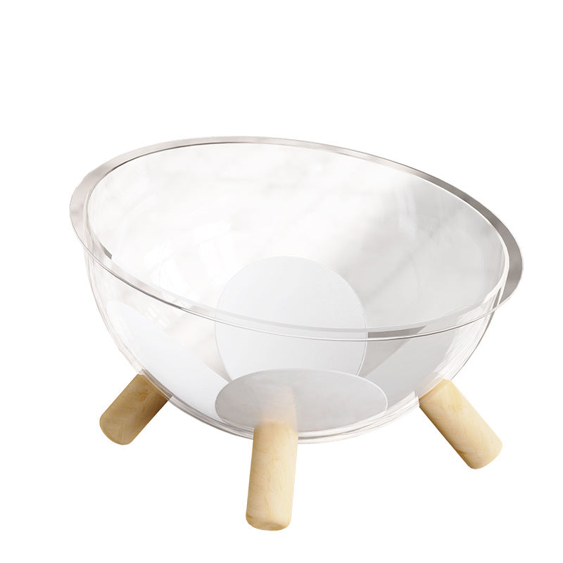 Luxury Transparent Cat Bed with Wooden Legs - Stylish Pet Nest — image 5