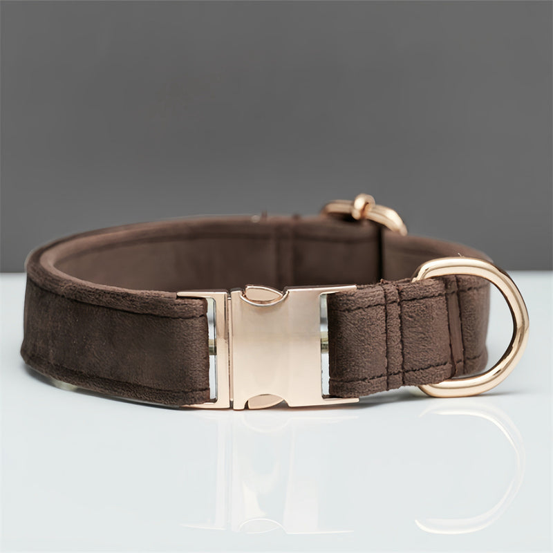 Dark Brown Durable Dog Collar with Metal Buckle – Adjustable Nylon Pet Collar for Small to Large Dogs size XS — image 2