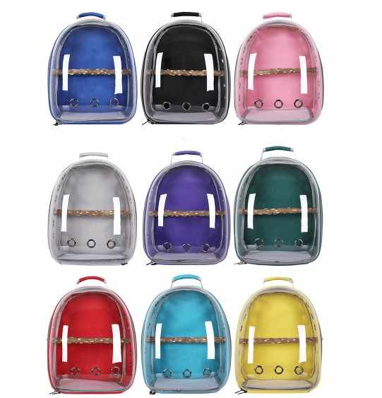 Grey Stylish Transparent PVC Pet Carrier Backpack – Large Capacity, Multi-Use for Cats & Dogs — image 2