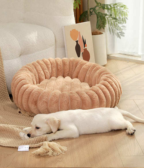 Plush Pet Bed (Khaki)