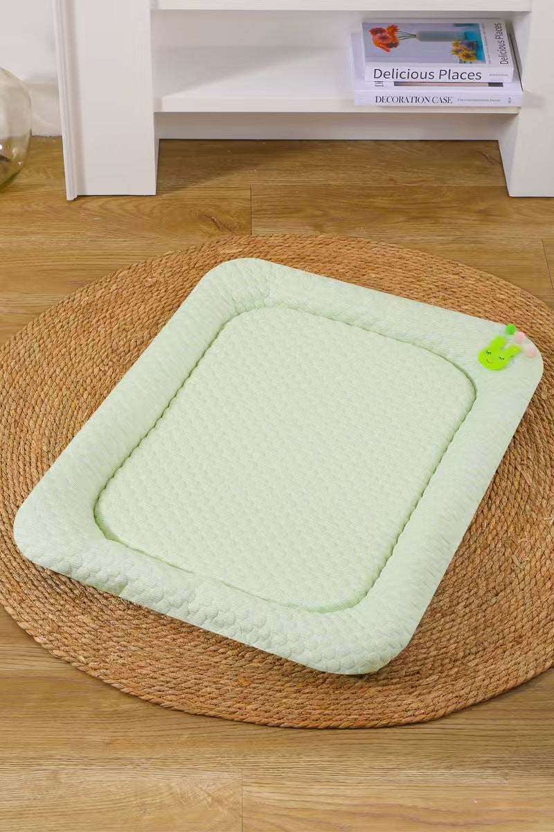 Green Breathable Cooling Pet Mat - Ice Bean Summer Bed for Small Dogs (S : 35x47cm) — image 2