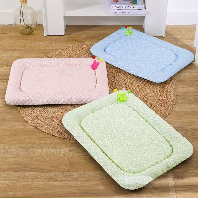 Green Breathable Cooling Pet Mat - Ice Bean Summer Bed for Small Dogs (L : 50x65cm) — image 3