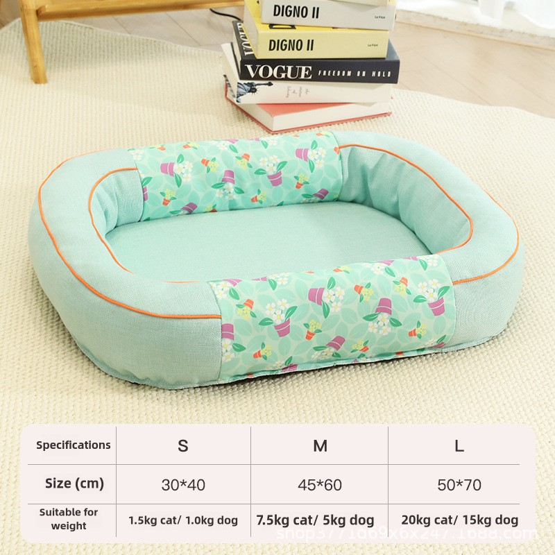Size M Blue Cozy Pet Bed for Small Dogs and Cats - Durable & Chew-Resistant Nest for All Seasons — image 2