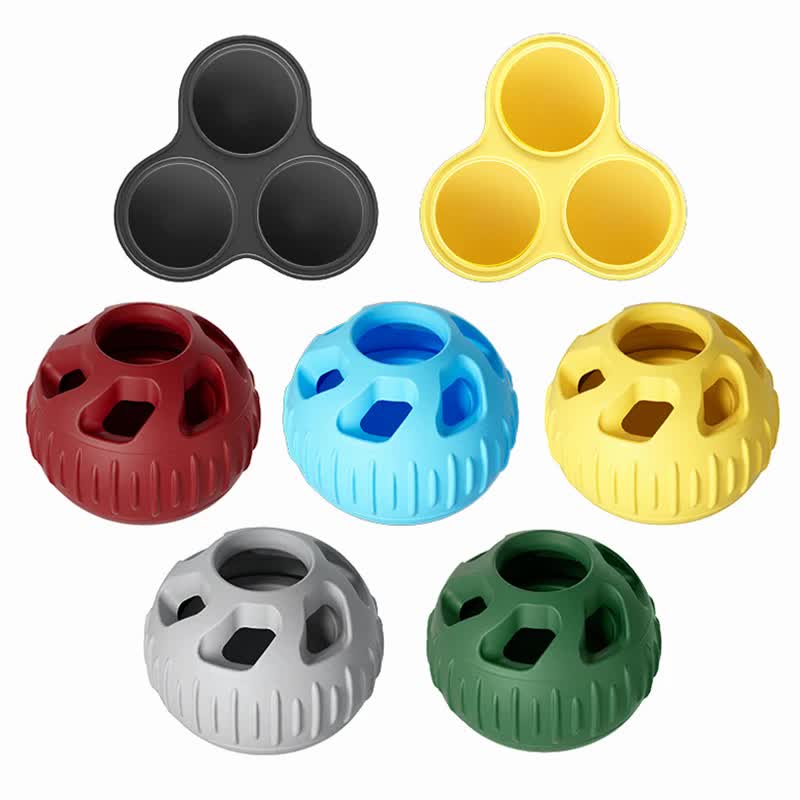 Blue Ball and Black Mold Pet Treat Dispensing Ball and Molding Set - Silicone Dog Chew Toy for Teeth Cleaning and Boredom Relief — image 3