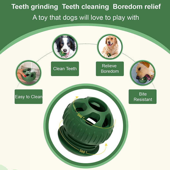 Blue Ball and Black Mold Pet Treat Dispensing Ball and Molding Set - Silicone Dog Chew Toy for Teeth Cleaning and Boredom Relief — image 5