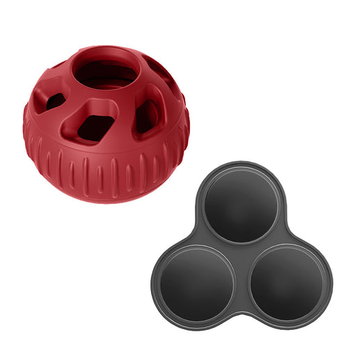 Pet Treat Dispensing Ball & Mould Set – Dog Chew Toy (Red)
