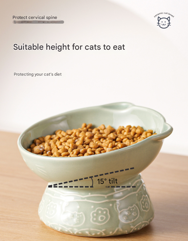 White Vintage Slow Feeder Ceramic Pet Bowl - Anti-Choke Wide-Mouth Design for Cats & Dogs, Prevents Black Chin — image 2