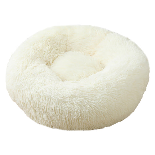 50cm Cosy Round Pet Bed (White)