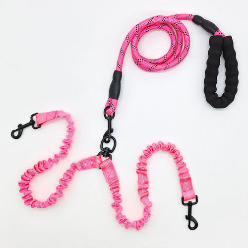 Pet Double-Ended Rope + 1.5M Leash (Pink)