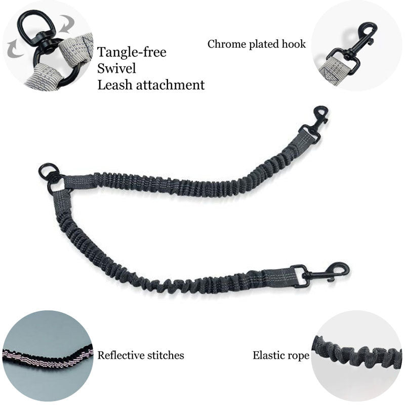 Pink Pet Double-Ended Rope + 1.5M Leash - Easy to walk two dogs, tangle-free design — image 5