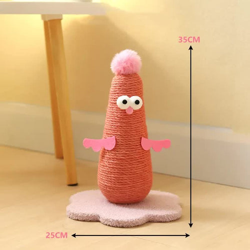 Adorable Chick Cat Scratching Post (Pink)