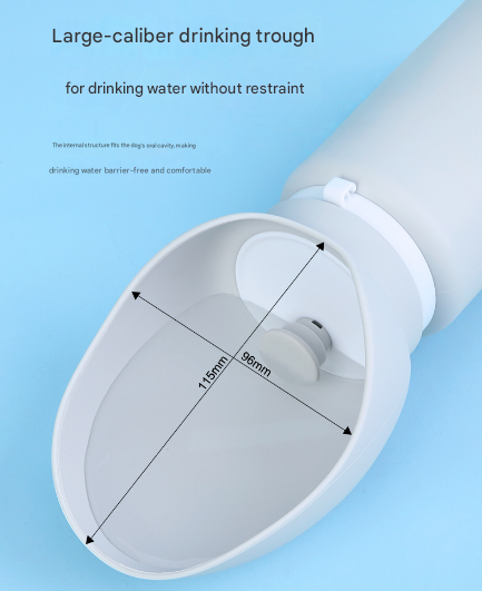 Pink Portable Pet Dog Water Bottle 550ml - Foldable Food-Grade Silicone Travel Drinker with Leak-Proof Dispenser — image 7