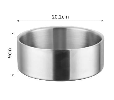 Premium 304 Stainless Steel Pet Bowl (64oz) (Silver)