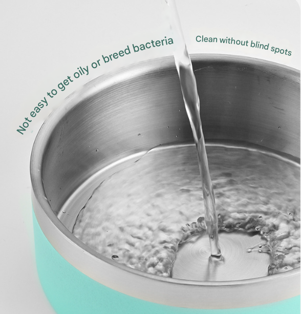 Black and Silver Premium 304 Stainless Steel Pet Bowl (64oz) - Non-Slip, Anti-Tip Food & Water Dish for Dogs & Cats - Durable & Easy Clean — image 3