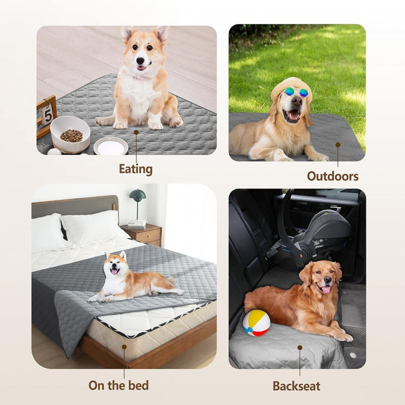 Grey 2-Sided Waterproof Pet Sofa Cover - Dog Bed Protector Blanket for Furniture, Couches & Car Seats (130x200cm, Machine Washable) — image 3