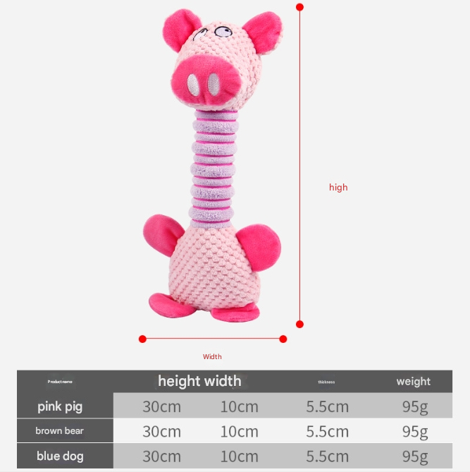 2-Piece Brown Long Neck Plush Dog Toy - Interactive Chew & Cuddle Toy for Puppies — image 4