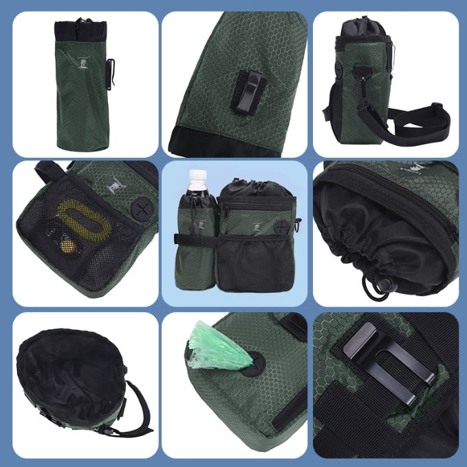 Hands-Free Dog Training Pouch – Treat Bag with Water Bottle Holder