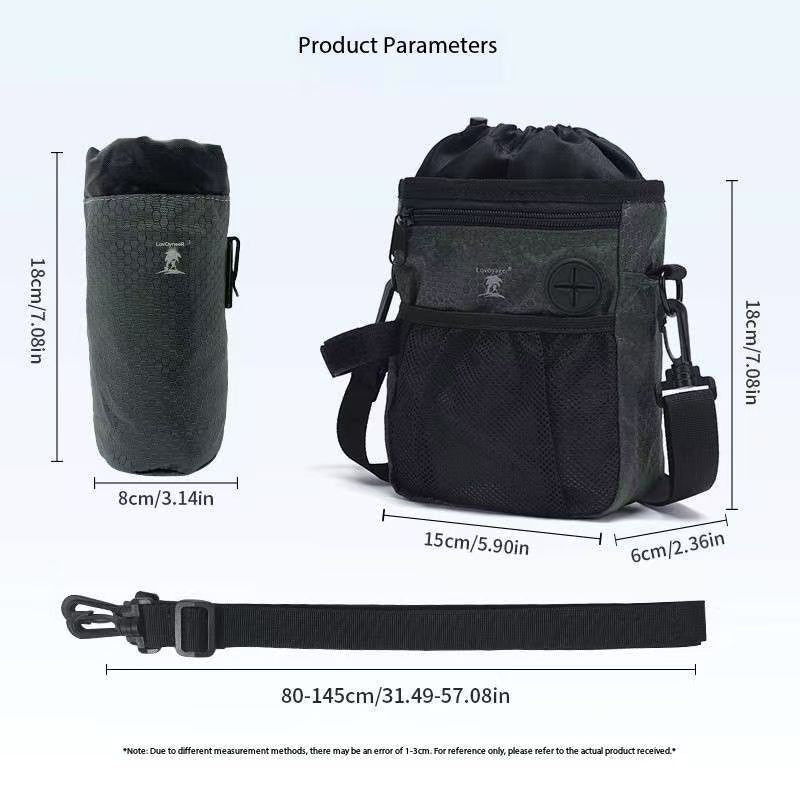 Hands-Free Dog Training Pouch – Treat Bag with Water Bottle Holder