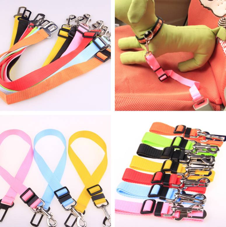 Adjustable Pet Car Seatbelt Connector – Safety Lead Strap, Multi-Length
