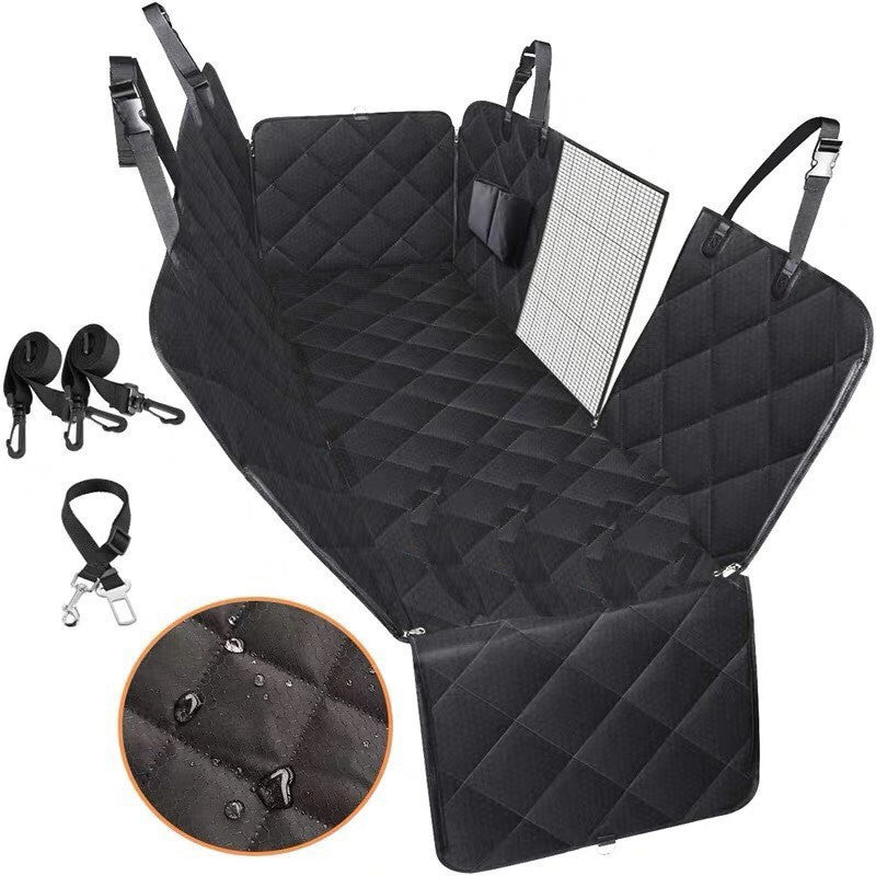 Waterproof Dog Car Seat Cover & Hammock – Mesh Window, Zipper Access, Fits Most Cars — image 11